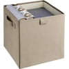 ClosetMaid 16084 Premium 2-H &Le Storage Bin, Red(Gray Stone)