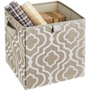 ClosetMaid 16084 Premium 2-H &Le Storage Bin, Red(Graystone Print)