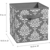 ClosetMaid 1843 Cubeicals Fabric Drawer, Green Hexagon(Gray Damask)