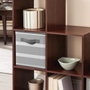 ClosetMaid 1843 Cubeicals Fabric Drawer, Green Hexagon(Gray Stripe)