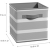 ClosetMaid 1843 Cubeicals Fabric Drawer, Green Hexagon(Gray Stripe)