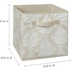 ClosetMaid 1843 Cubeicals Fabric Drawer, Green Hexagon(Natural Damask)