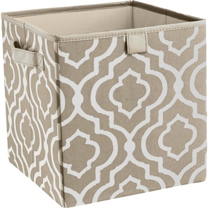 ClosetMaid 16084 Premium 2-H &Le Storage Bin, Red(Graystone Print)