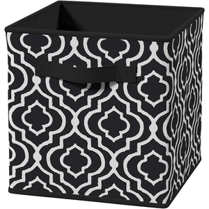 ClosetMaid 1843 Cubeicals Fabric Drawer, Green Hexagon(Iron Gate Black)