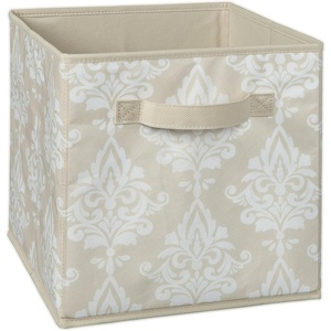 ClosetMaid 1843 Cubeicals Fabric Drawer, Green Hexagon(Natural Damask)
